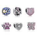 925 Sterling Silver European Charms with AAA CZ